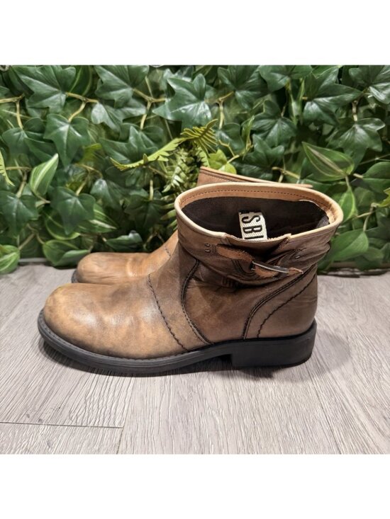 Dirk Bikkembergs Studded Leather Brown Biker Boots  37 EU